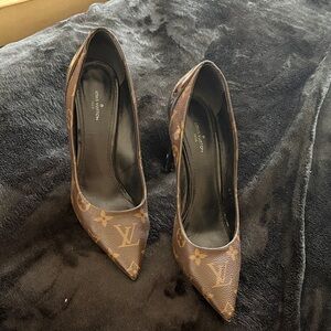 Louis Vuitton Monogram Brown Heels